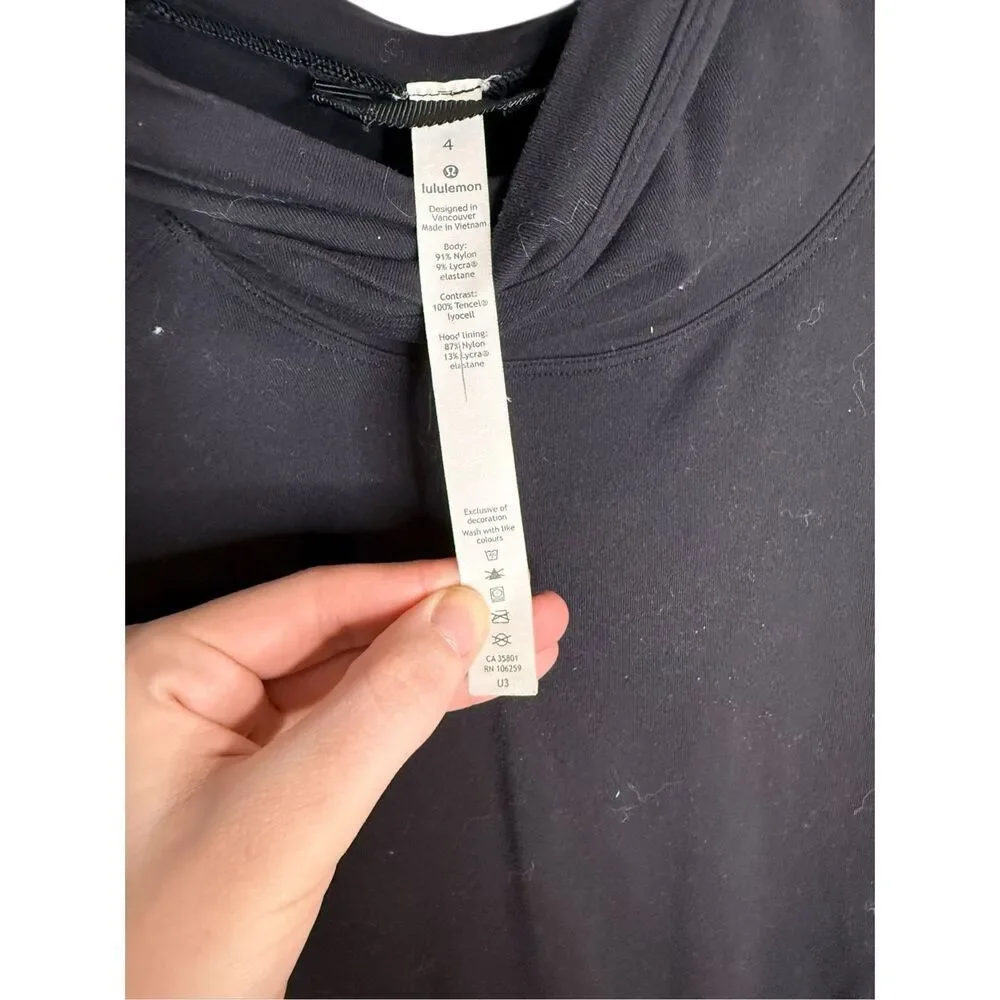 Lululemon Starting Place Hoodie Black Size 4 - Picture 9 of 9